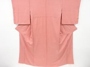 未使用品　織柄一つ紋色無地着物